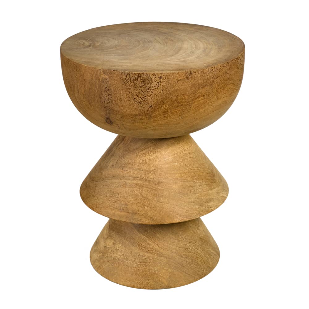 Beistelltisch Skirt holz natur / Handgeschnitztes Holz - Pols Potten - Naturholz - 