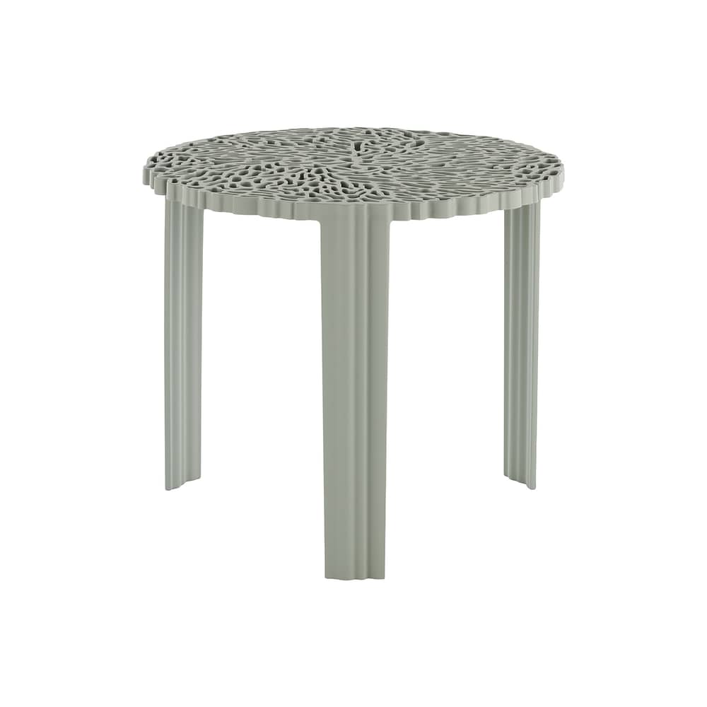 Table basse T-Table Alto plastique vert / Ø 50 x H 44 cm - Kartell - Vert - PMMA soft touch