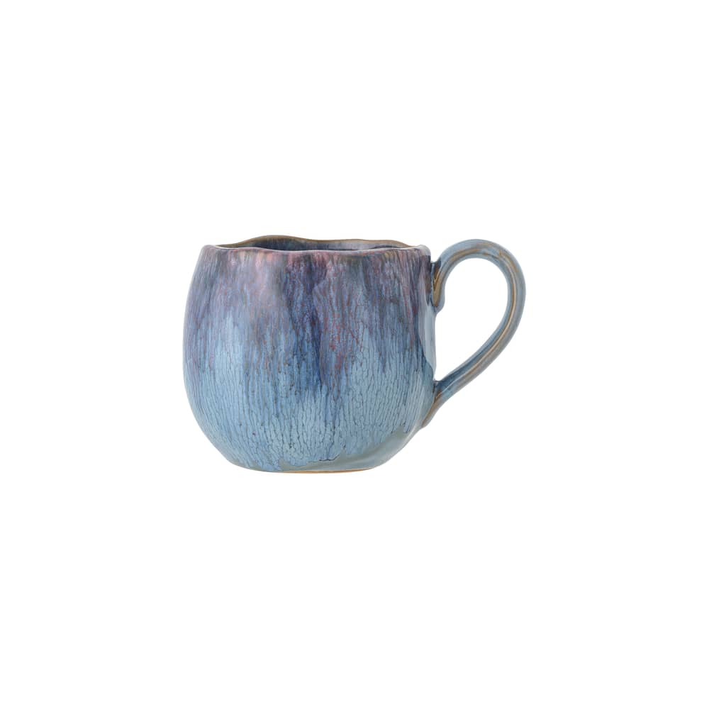 Tazza Estella ceramica blu / Ø 9 x H 8 cm - 350 ml - Bloomingville - Blu - Gres smaltato