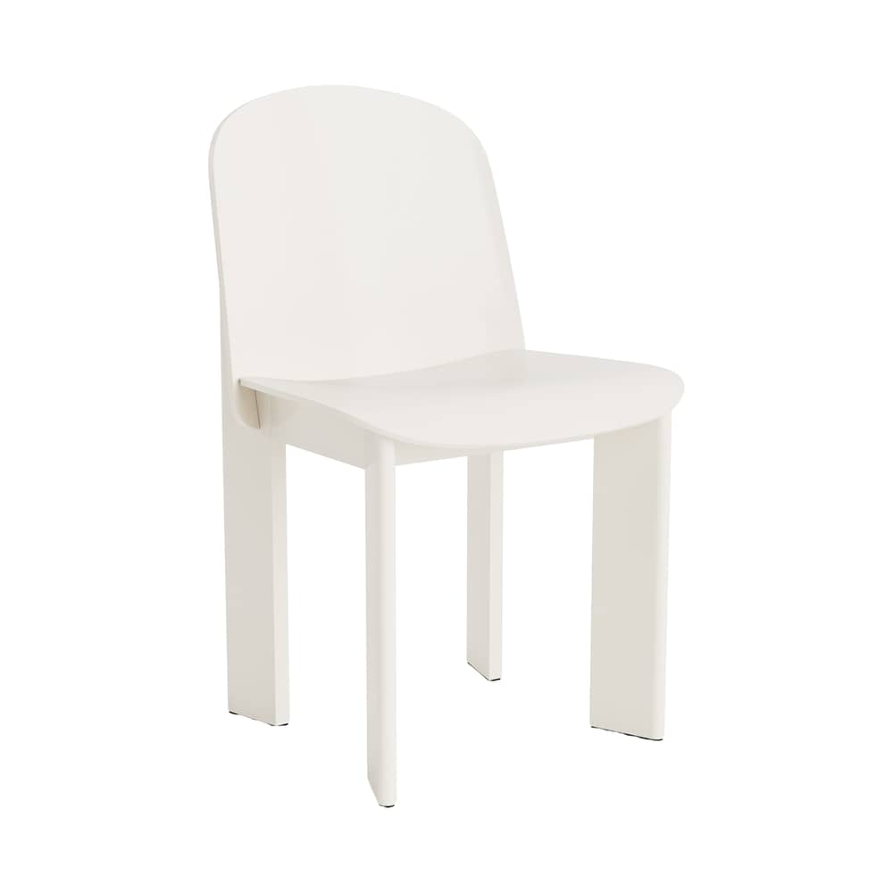Chaise Chisel 65 bois blanc - Hay - Blanc crème - Placage de hêtre laqué