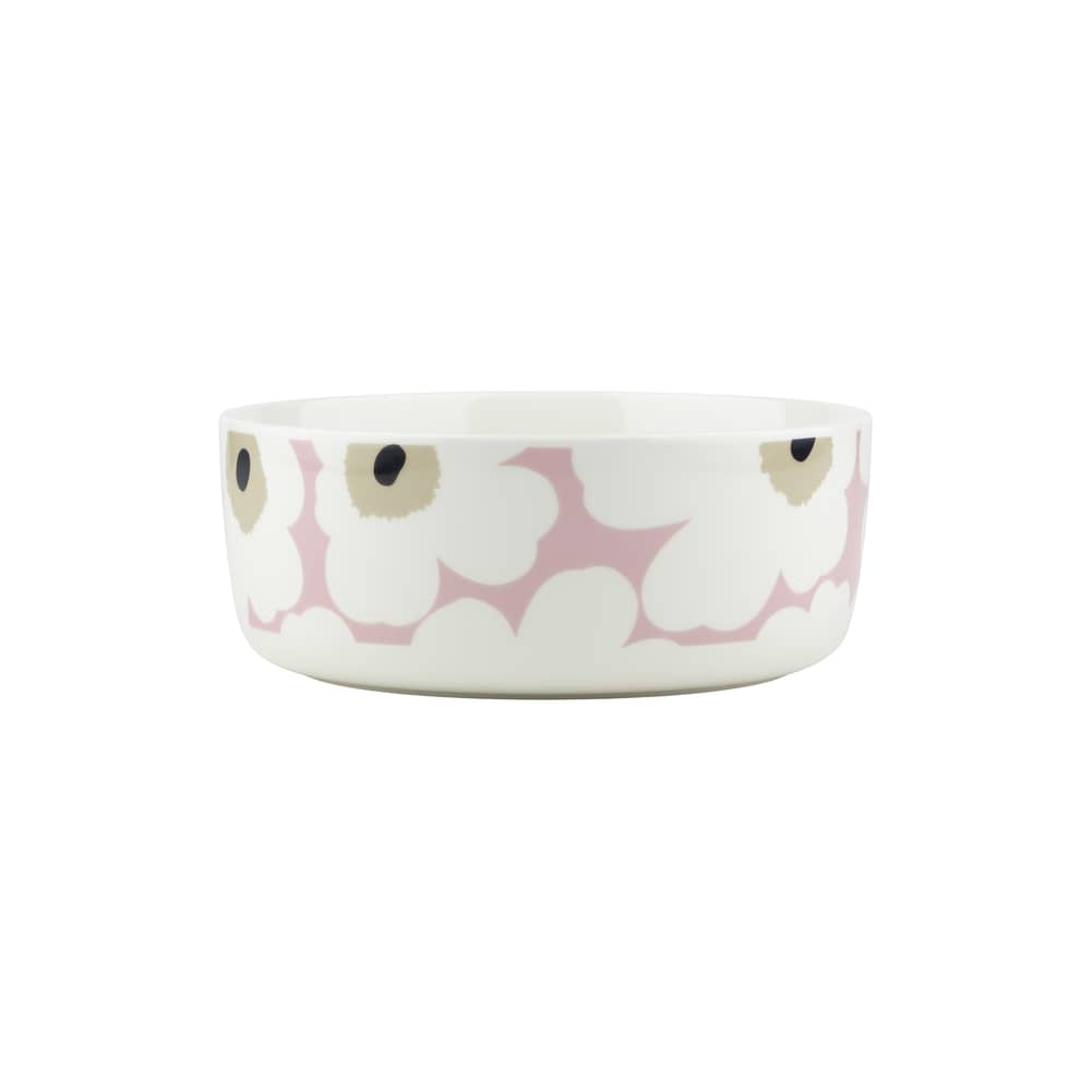 Insalatiera Unikko ceramica rosa / 1.5L - Ø 20 x H 8 cm - Marimekko - Unikko / Rosa, sabbia - Gres