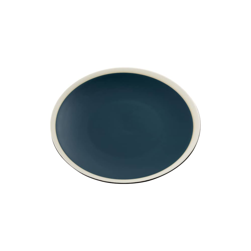 Sicilia Plate ceramic blue Ø 26 cm - Maison Sarah Lavoine - Blue / White - Enamelled sandstone