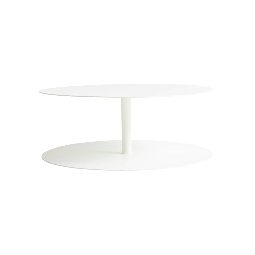 Table basse Gong Grande métal blanc / Giulio Cappellini, 2004 - Ø 73,5 x H 28 cm / Métal - Cappellini - Blanc - Métal