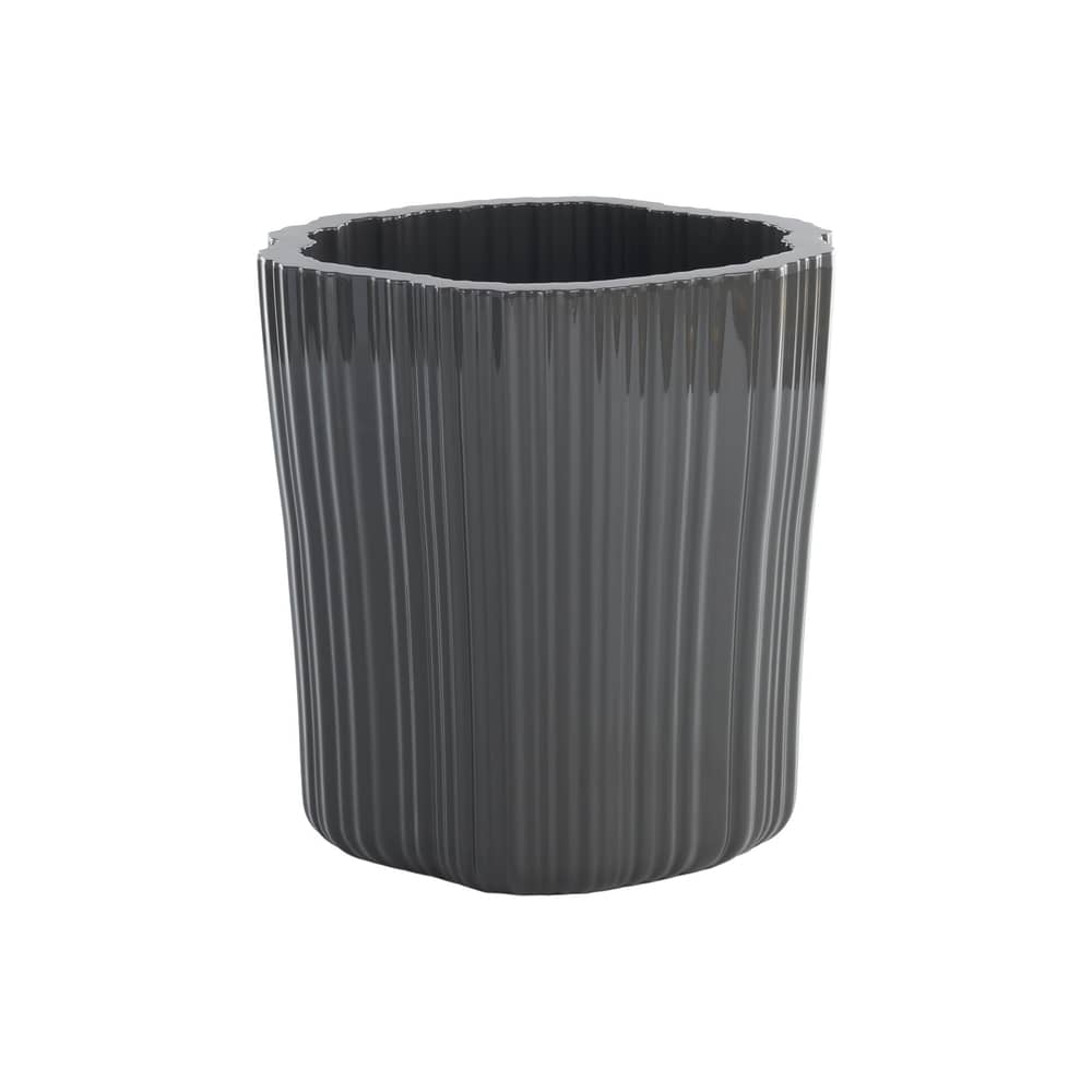 Cache-pot Corteza Small plastique gris / 50 x 53 cm x H 56 cm - Kartell - Anthracite - Polyéthylène recyclé