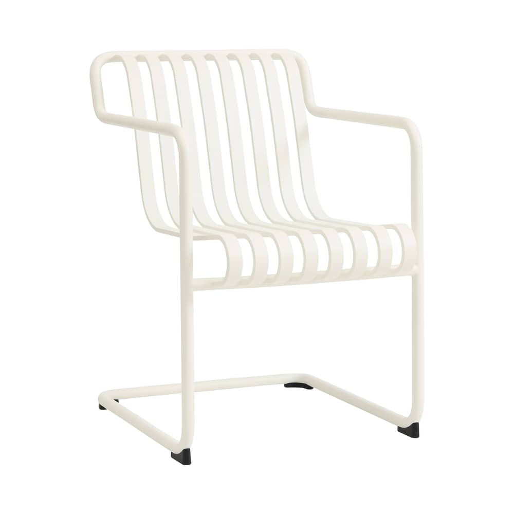 Palissade Cantilever Dining chair metal white / Large - Hay - Cream white - Powder coated steel