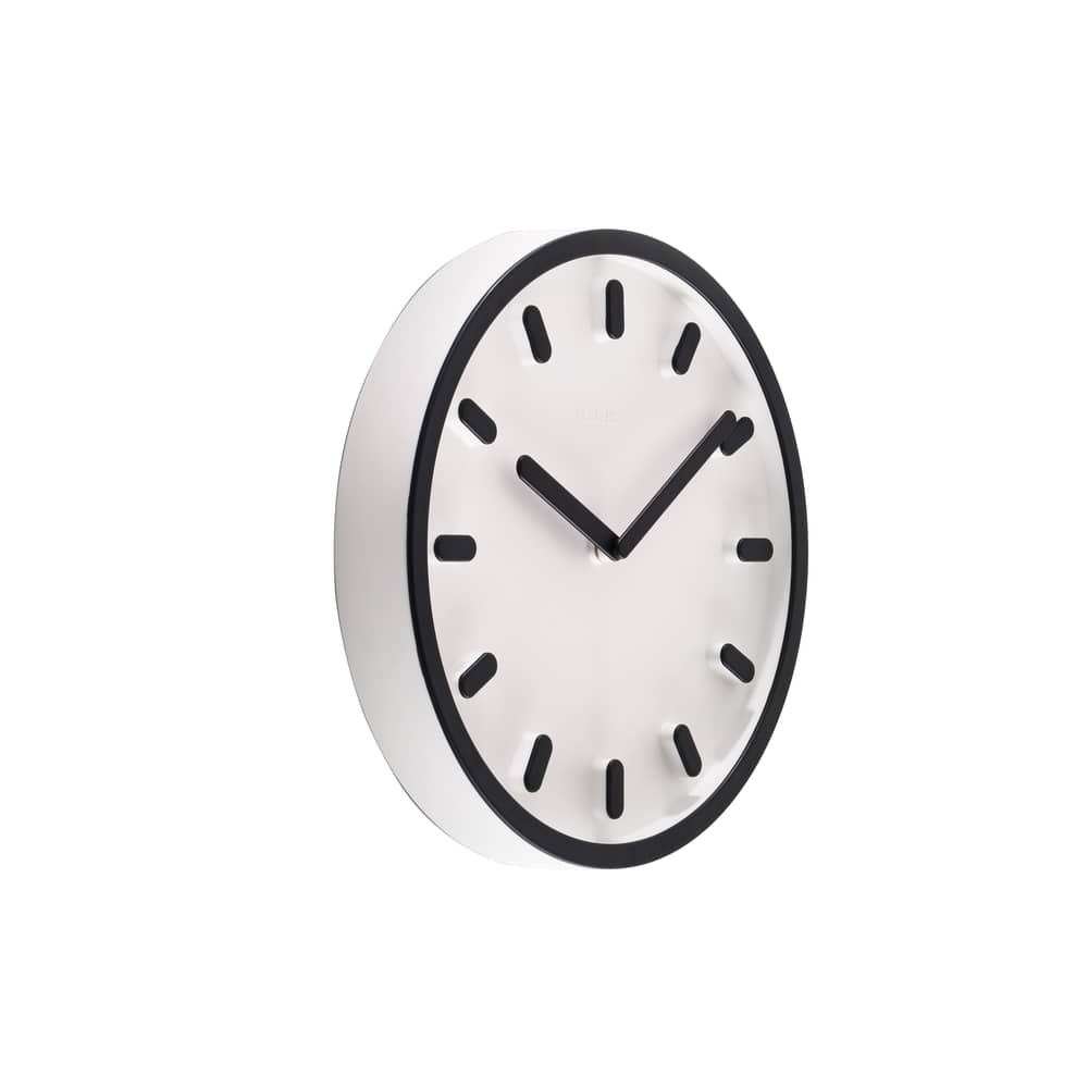 Horloge murale Tempo plastique noir / Naoto Fukasawa, 2014 - Magis - Cadran blanc / Détails noirs - ABS