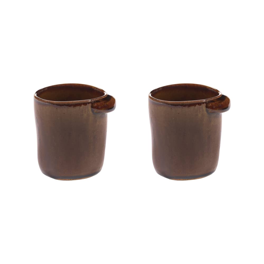 Set de 2 mugs Out of Lines - Serax - Ocre - Grès émaillé