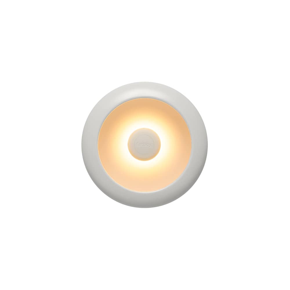 Oloha Small Outdoor wall light metal grey / Wireless lamp - Ø 22.5 cm - Fatboy - Light grey - ABS, Silicone, Thermolacquered aluminium