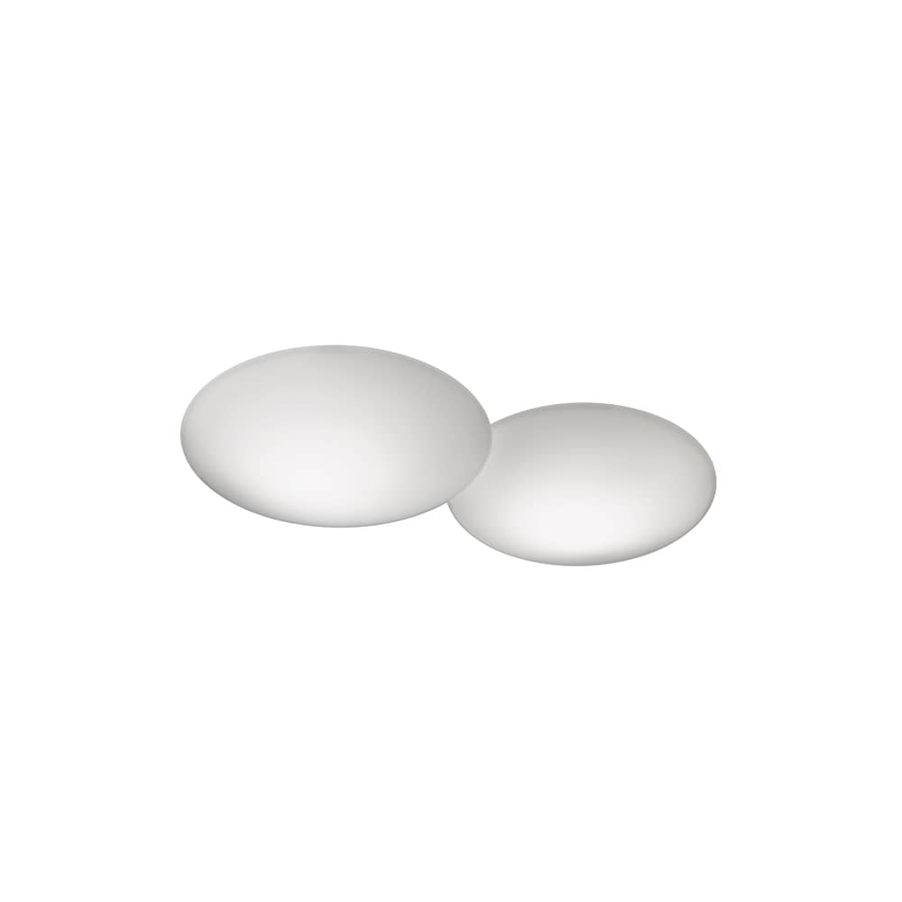 Plafoniera Puck vetro bianco Doppia - Vibia - Bianco - vetro soffiato