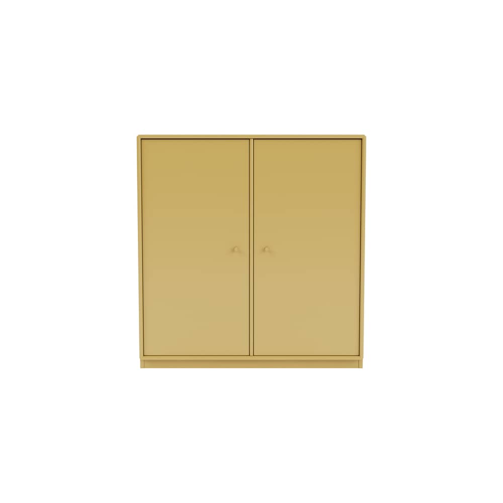 Rangement Cover Cabinet bois jaune / L 69.6 x P 30 x H 72,6 cm - 2 portes - MONTANA - Cumin 157 - MDF laqué