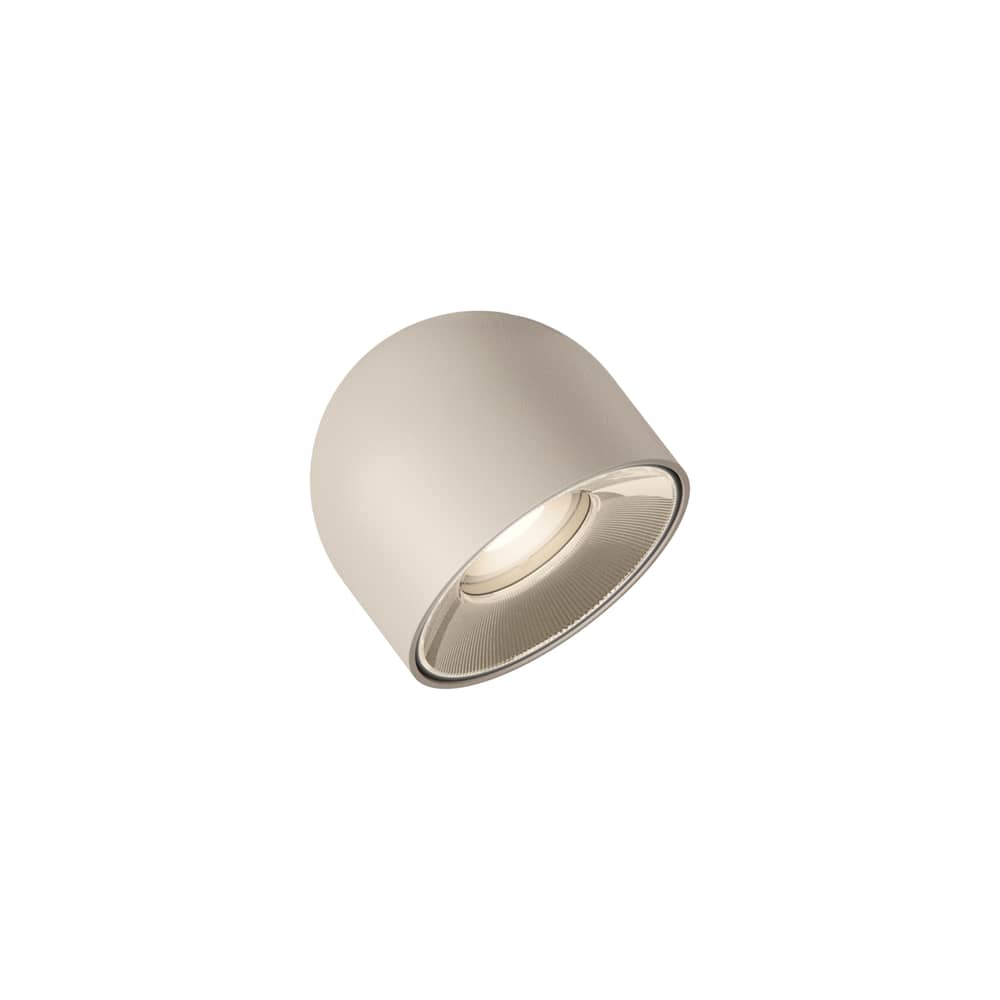 Applique Plusminus Solo métal beige / Ø 10 cm - Vibia - Beige - Aluminium