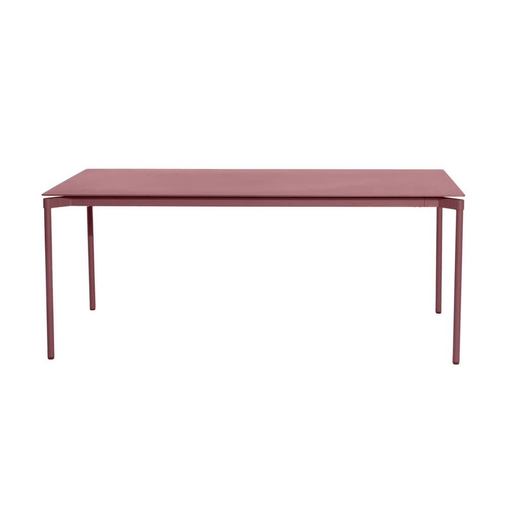 Table rectangulaire Fromme métal rouge / Aluminium - 180 x 90 cm - Petite Friture - Rouge Brun - Aluminium