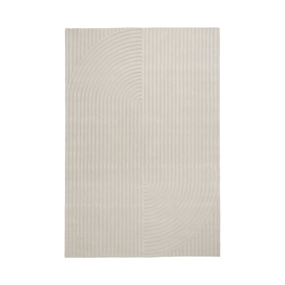Tapis Relevo Quattro / 200 x 300 cm - Muuto - Blanc cassé - Laine de Nouvelle-Zélande