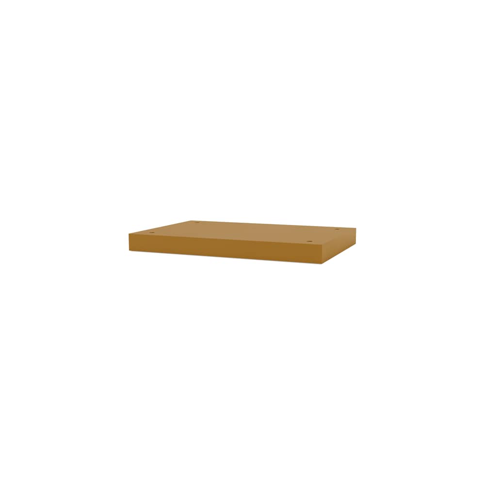 Armlehne  holz braun / Sockel für Montana Mini-Modul - Schablone H 3 cm x B 35 cm - MONTANA - Bernstein 142 - lackierte Holzfaserplatte