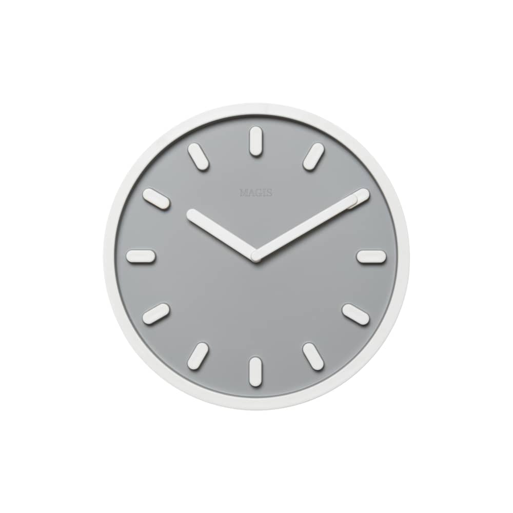 Orologio murale Tempo materiale plastico grigio - Magis - Quadrante grigio / Dettagli bianchi - ABS