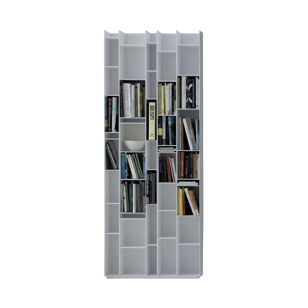 Bibliothèque Random bois blanc / L 81 x H 217 cm - MDF Italia - Blanc - Fibre de bois laqué