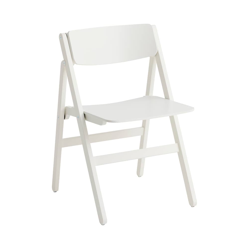 Chaise pliante Backflip bois blanc - Hay - Blanc crème - Contreplaqué de hêtre moulé, Hêtre massif