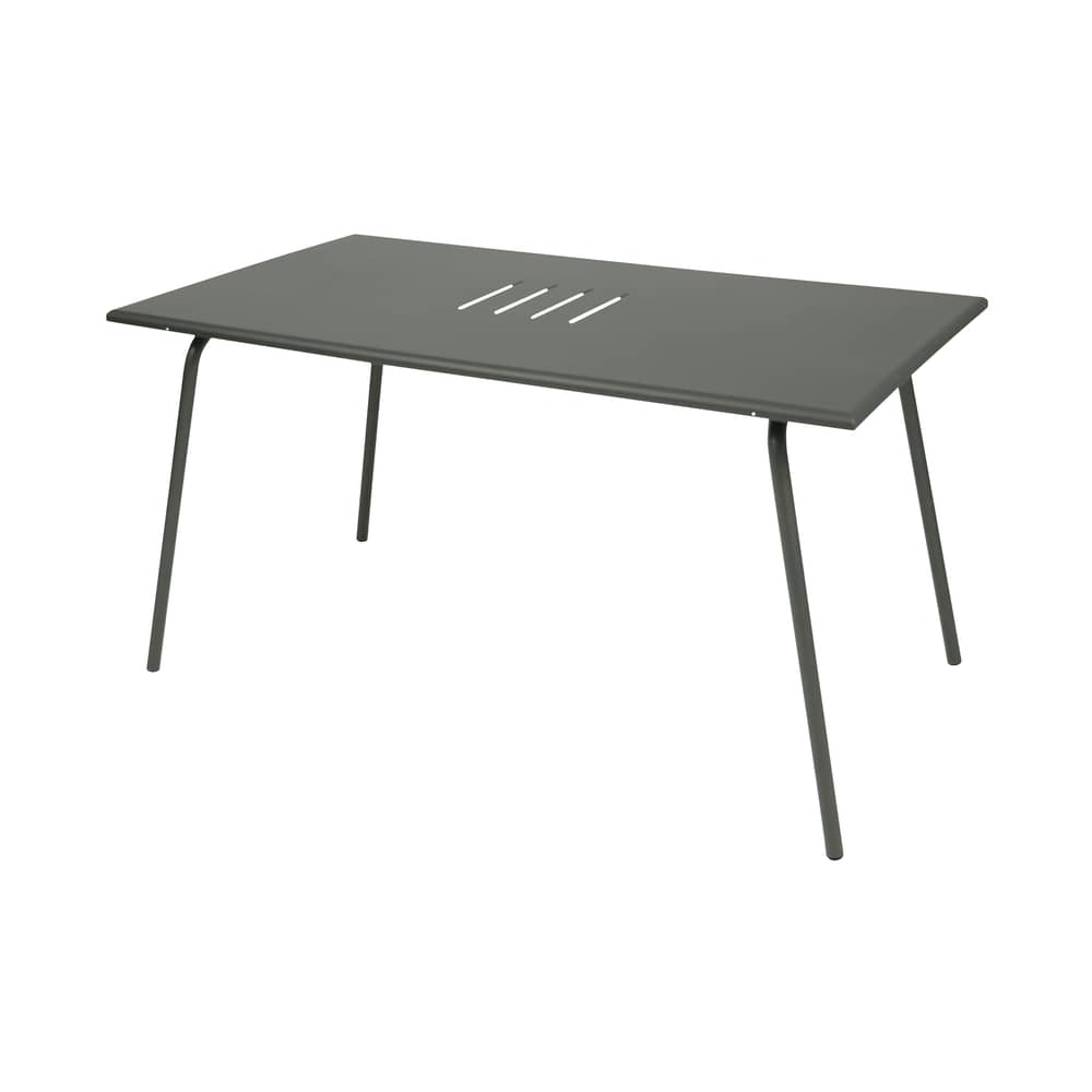 Monceau Rectangular table metal green grey 146 x 80 cm - 6 people - Fermob - Rosemary - Painted steel