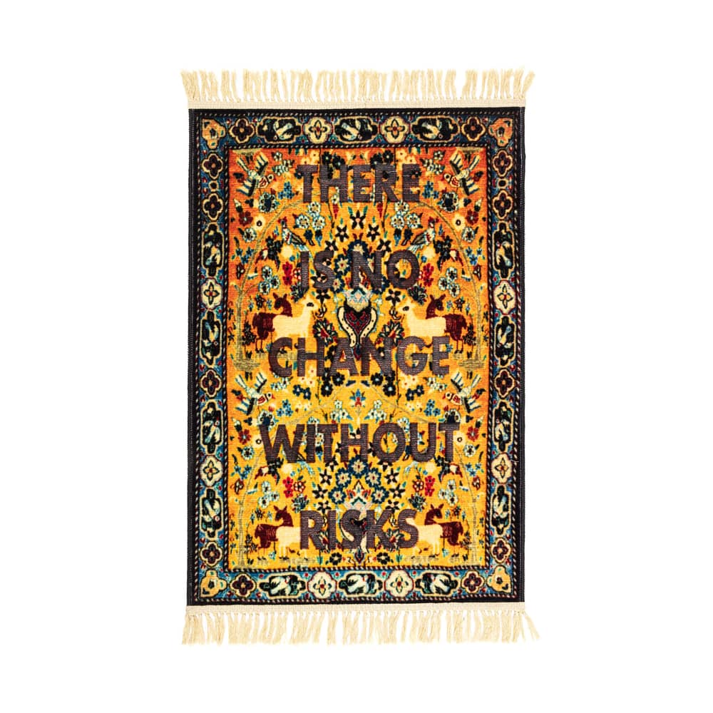 Burnt - Change Rug textile multicoloured / 80 x 120 cm - Inscription produced by combustion - Seletti - Change - Polyester