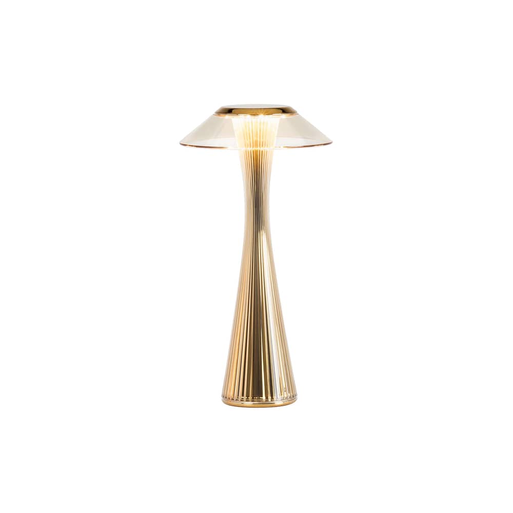 Space Indoor LED Wireless rechargeable lamp plastic material gold / LED - Rechargeable - Kartell - Gold - ABS, PMMA