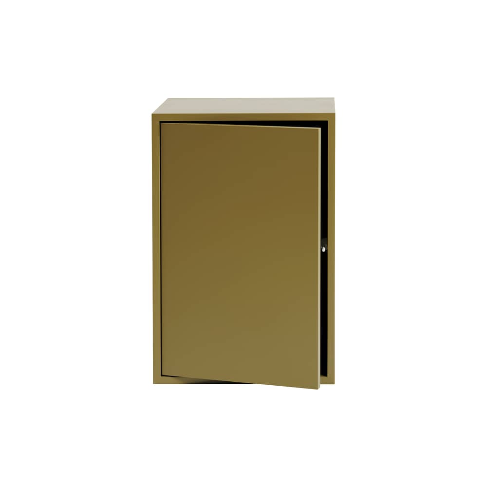 Étagère Stacked / Large 43x65 cm - Avec porte - Muuto - Vert kaki - MDF peint