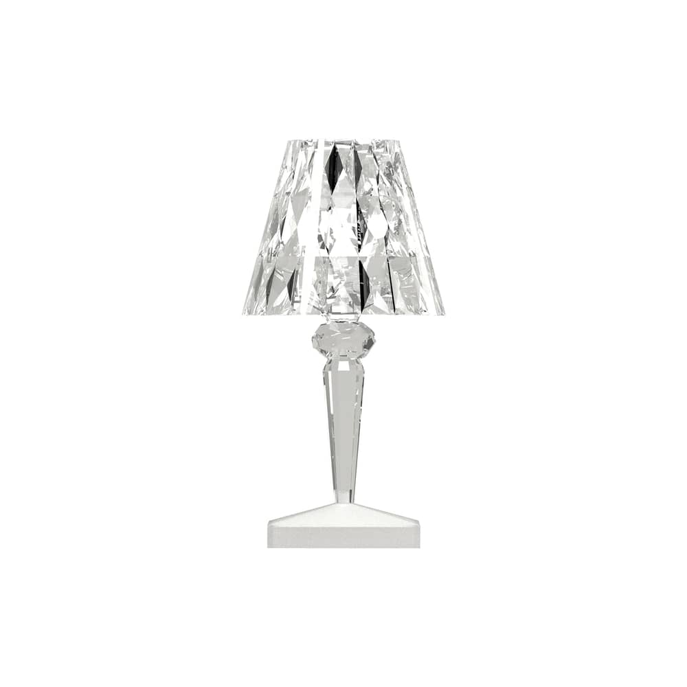 Lampe extérieur sans fil rechargeable Battery LED plastique transparent / H 22 cm - USB - Kartell - Cristal - Technopolymère thermoplastique