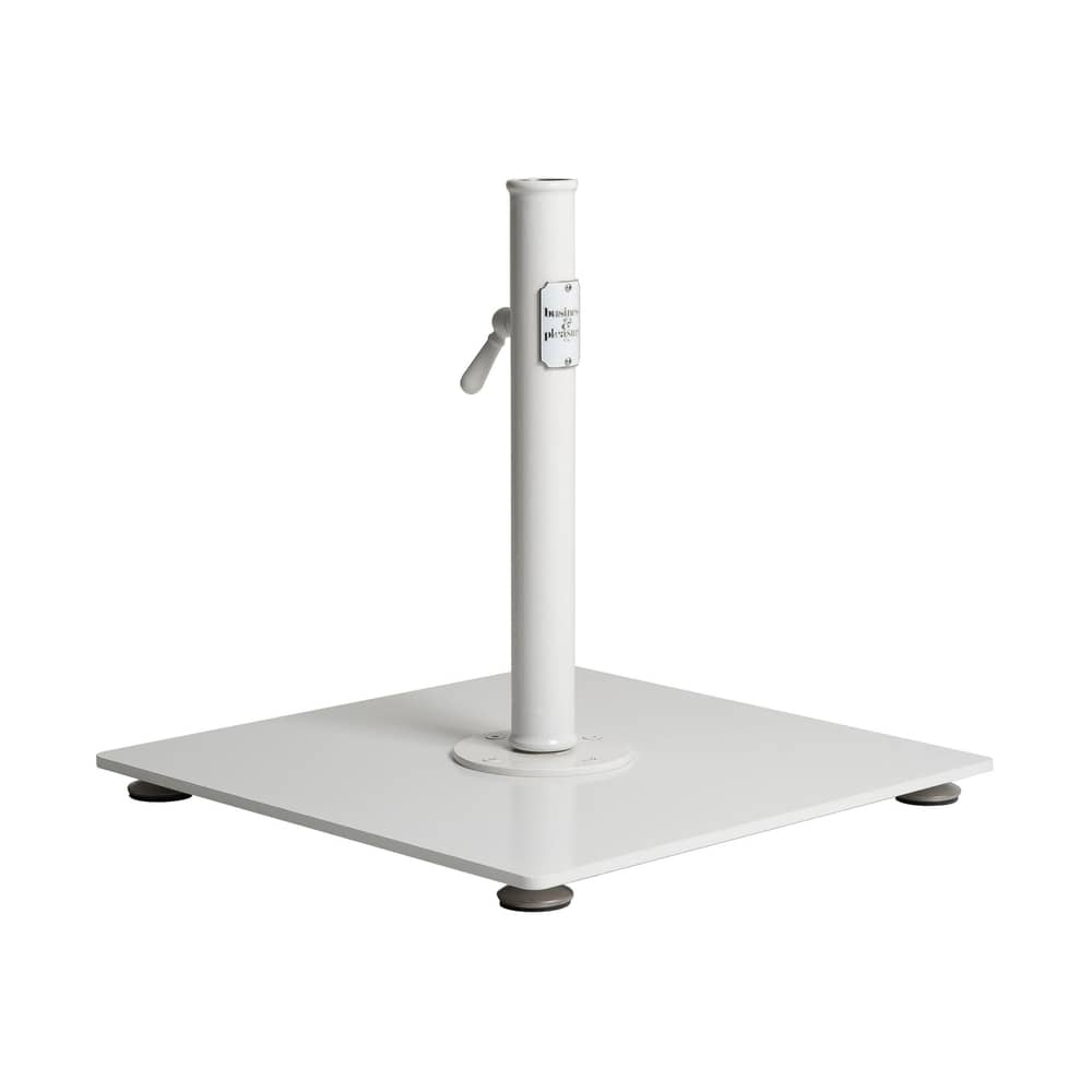 Pied de parasol The Classic Large métal blanc / 41 Kg - Pour mât de 2,5 à 5,08 cm - BUSINESS & PLEASURE - Blanc Antique - Acier carbone