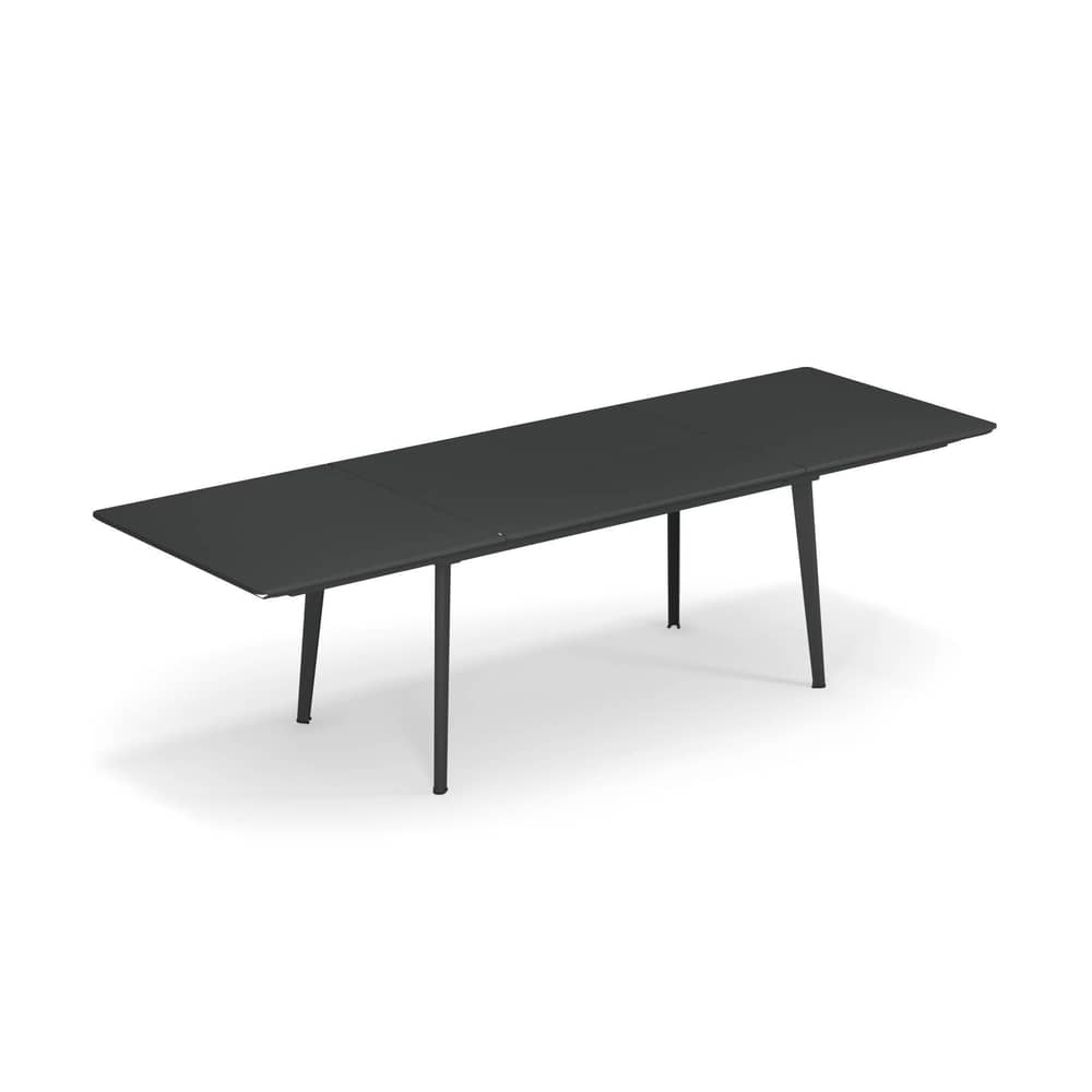 Ausziehtisch Plus4 metall / Stahl - 160 bis 270 cm - Emu - Antikeisen - gefirnister Stahl