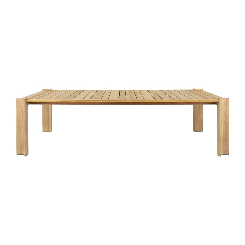 Table rectangulaire Atmosfera bois naturel / 281 x 105 cm - 8 personnes / Teck / Seconde vie - Gubi - 281 x 105 cm / Teck - Teck massif certifié