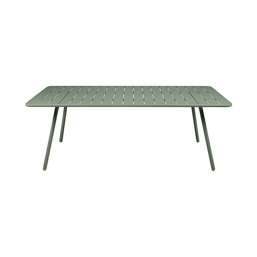 Table rectangulaire Luxembourg métal vert / 207 x 100 cm - 8 à 10 personnes - Fermob - Cactus - Aluminium laqué