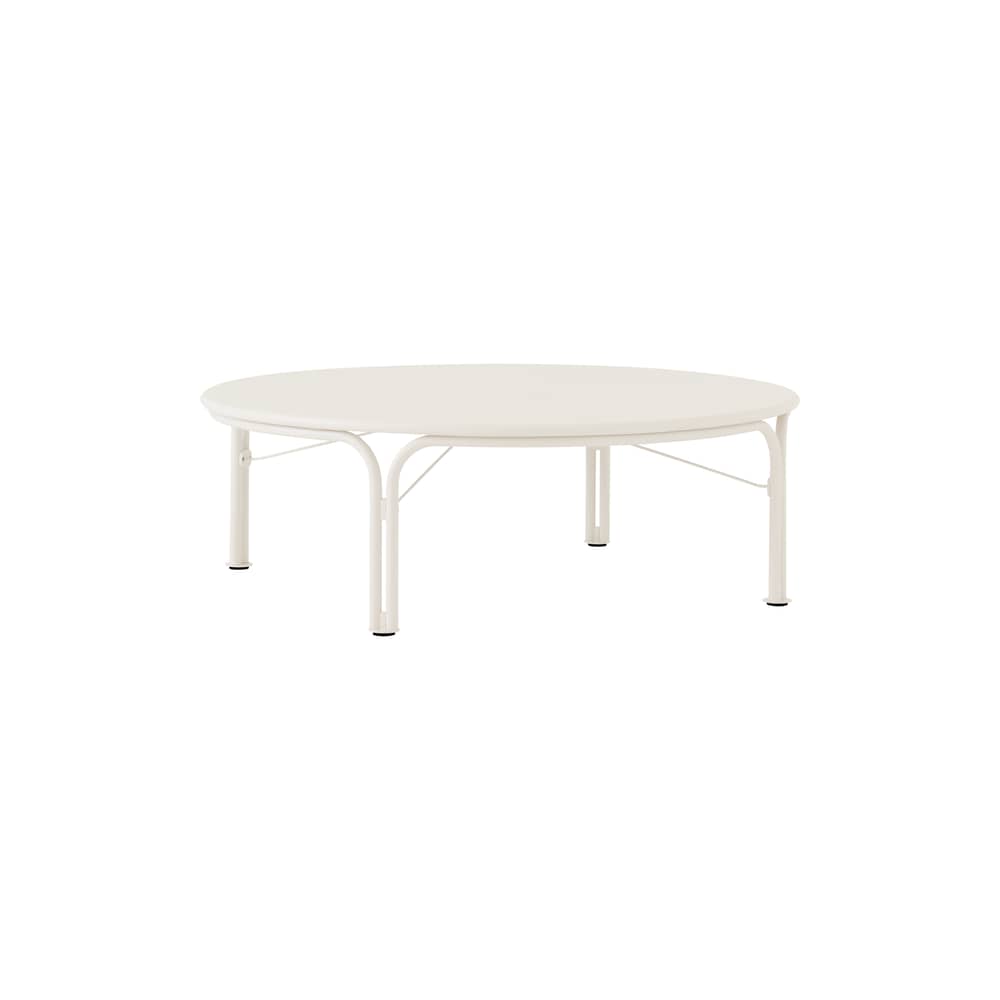 Tavolino Thorvald SC109 metallo bianco / Ø 115 cm - &tradition - Avorio - Acciaio termolaccato