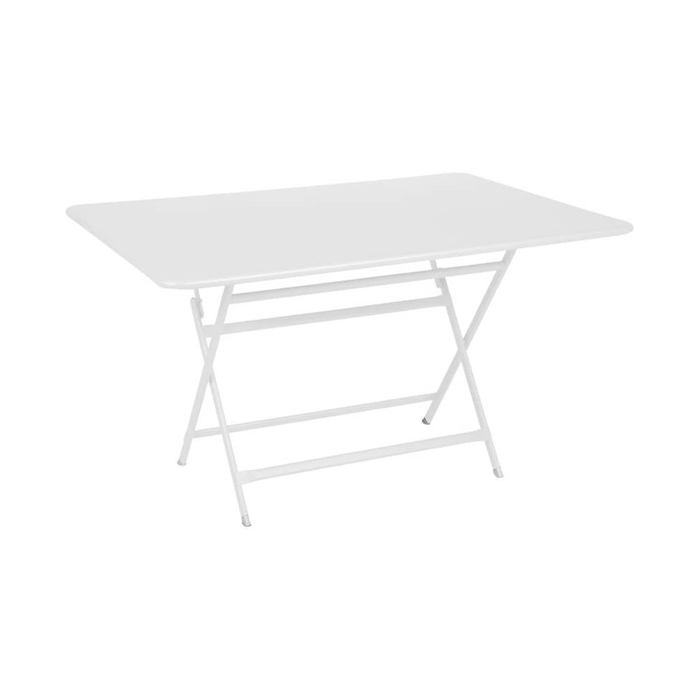 Tavolo pieghevole Caractère metallo bianco / 128 x 90 cm - 6 persone / Metallo - Fermob - cotone bianco - Acciaio