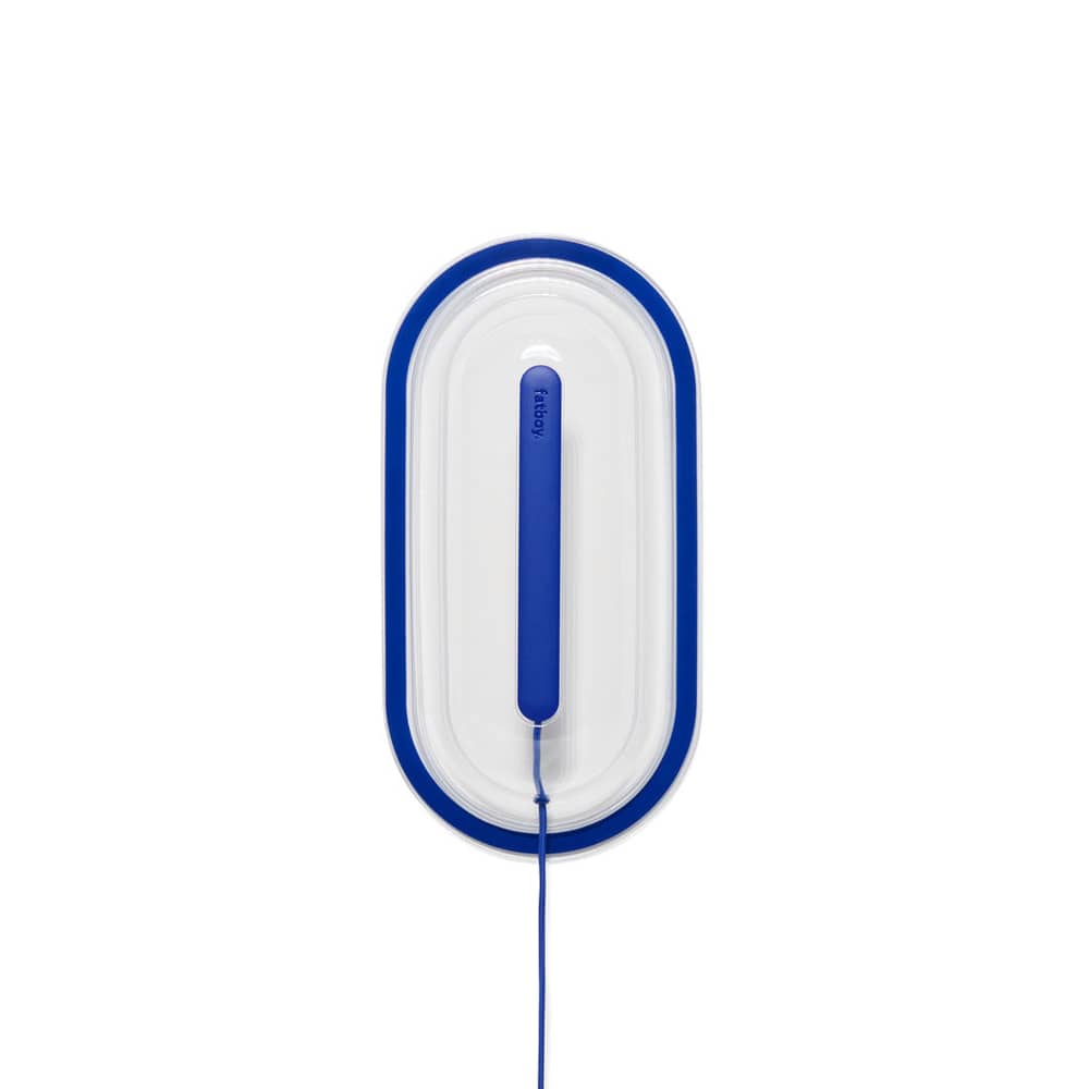Wandleuchte mit Stromkabel Led\'s Strip plastikmaterial blau / Led - 36.5 x 18.9 cm - Fatboy - Blau Yves - PET