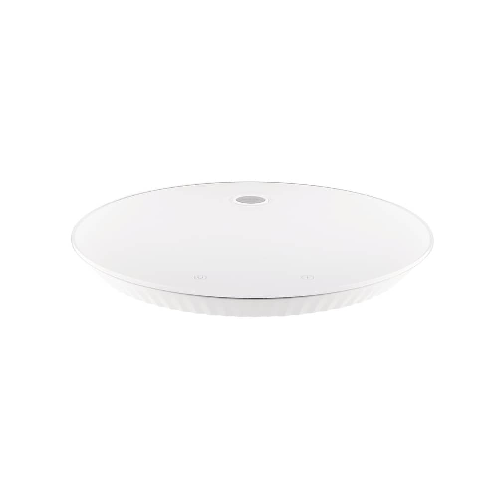 Balance de cuisine électronique Plissé plastique blanc / Batterie rechargeable - Alessi - Blanc - Résine thermoplastique, Verre trempé