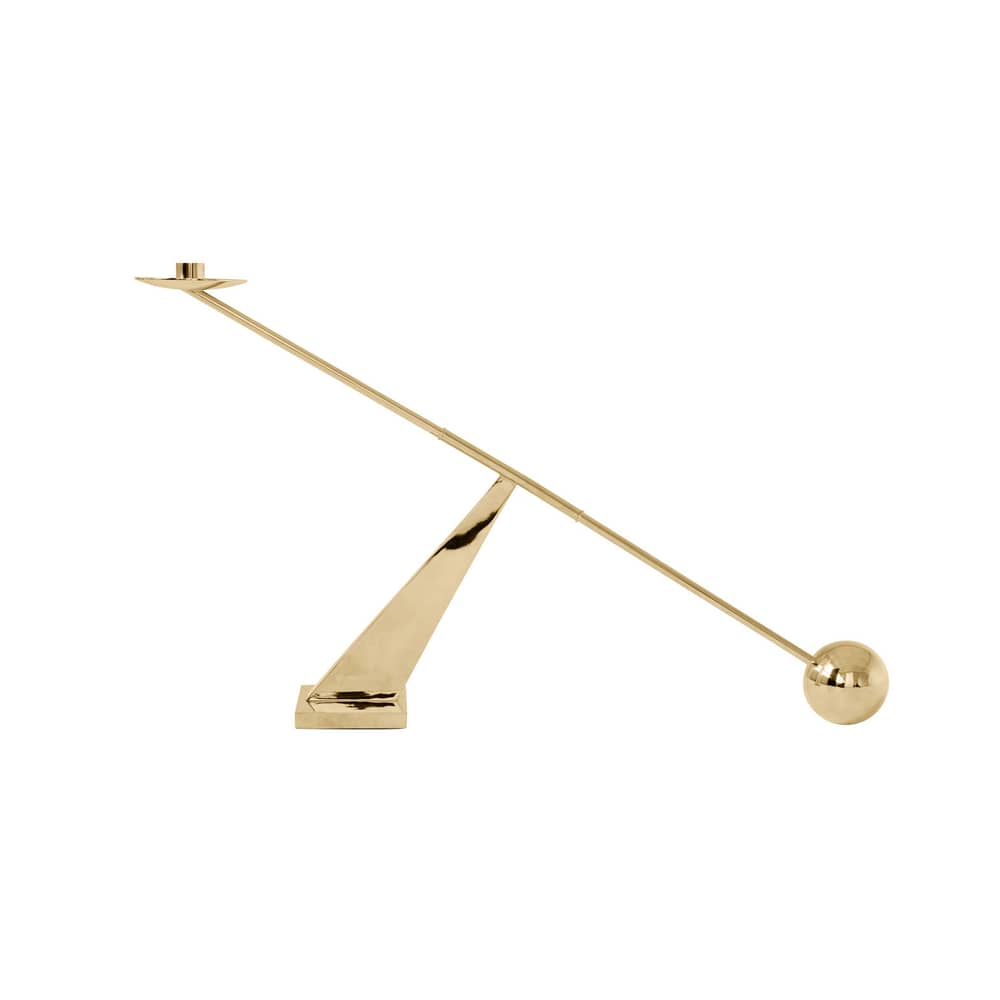 Bougeoir Interconnect or métal / L 70 x H 41,5 cm / Seconde vie - Audo Copenhagen - Laiton poli - Laiton massif poli