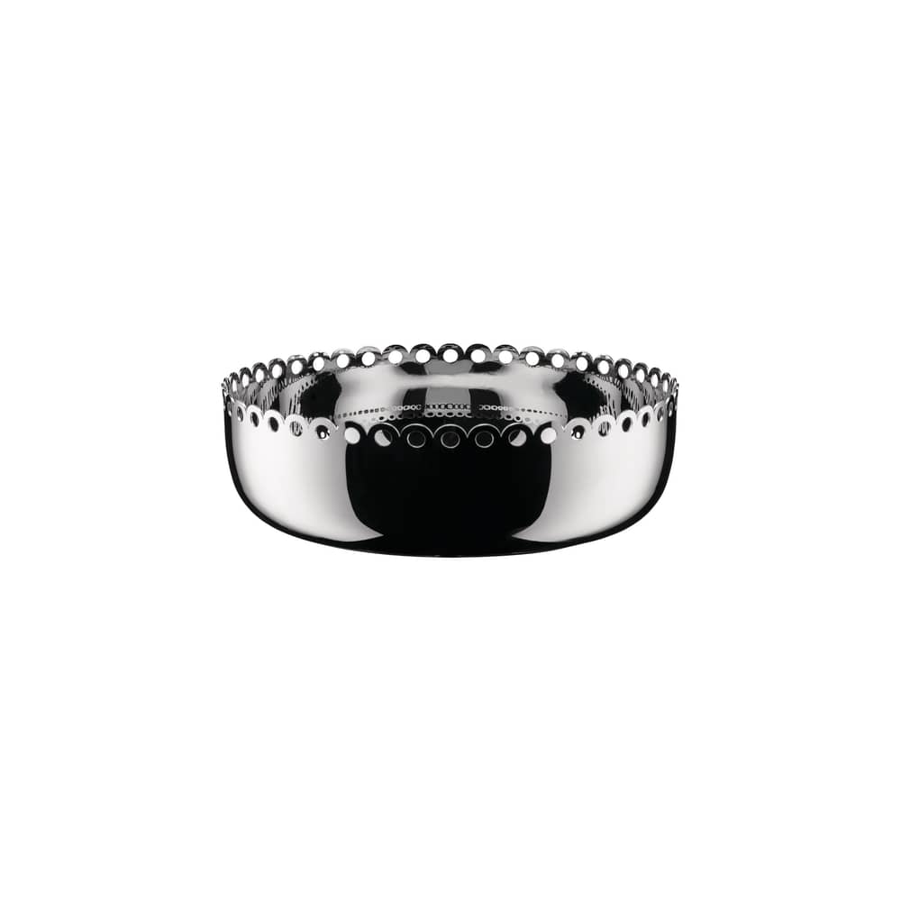 Corbeille Edges métal / Ø 21 cm - Alessi - Acier poli - Acier inoxydable poli
