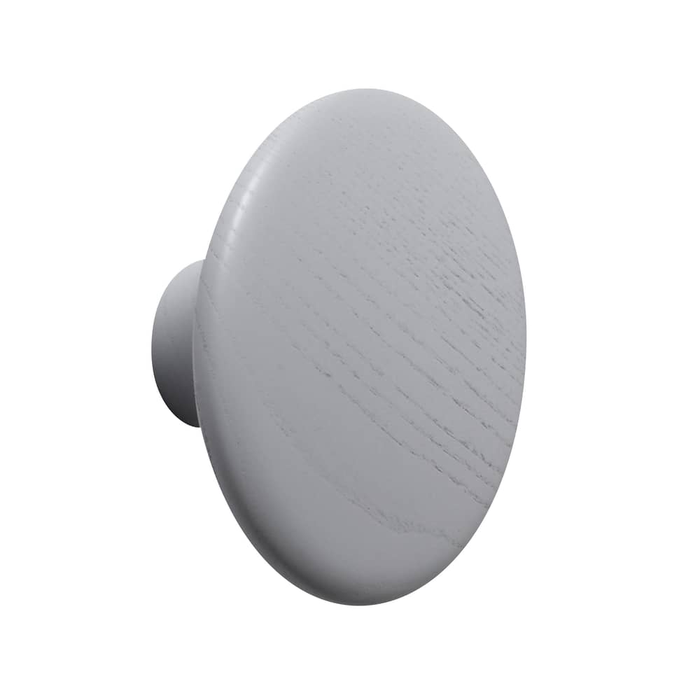Patère The Dots Wood bois gris / Medium - Ø 13 cm / Lars Tornoe, 2007 - Muuto - Gris - Frêne teinté