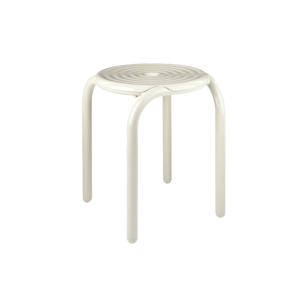 Groove Stool metal beige - Tom Dixon - Beige Putty-coloured - Aluminium