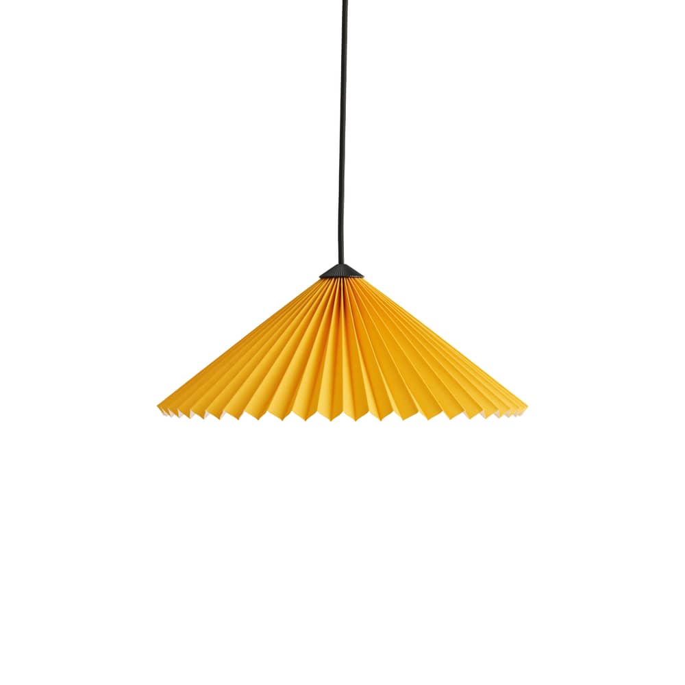 Suspension Matin tissu jaune / Ø 38 cm - Hay - Jaune - Coton enduit plissé