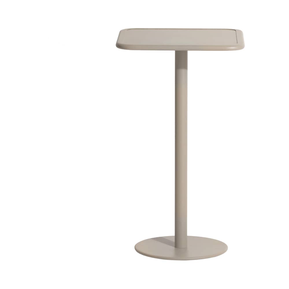 Mange-debout Week-end métal beige / 60 x 60 cm x H 105 cm - Aluminium - Petite Friture - Dune - Aluminium