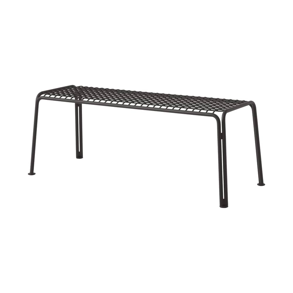 Panchina Thorvald SC112 metallo nero / L 125 cm - &tradition - Nero caldo - Acciaio termolaccato