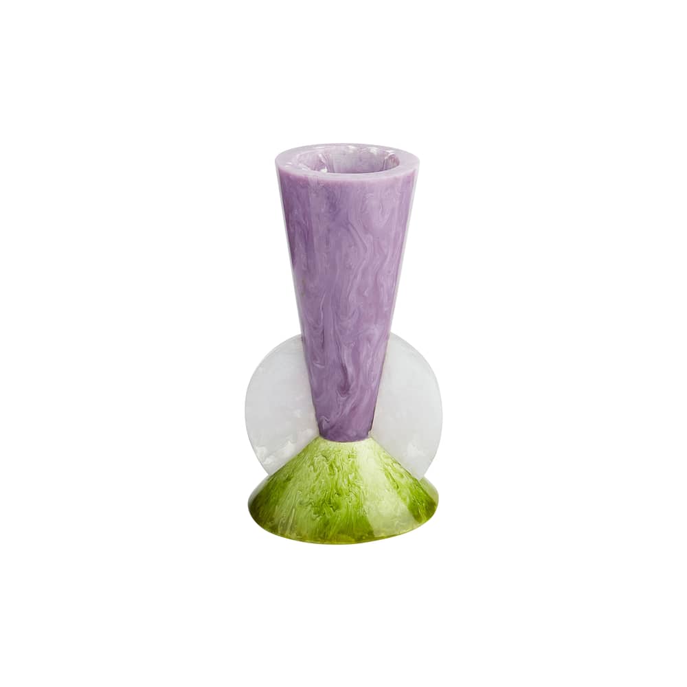 Vase Mustique Tapered Bud violet / Acrylique - Jonathan Adler - Tapered Bud / Améthyste, olive & blanc - Acrylique