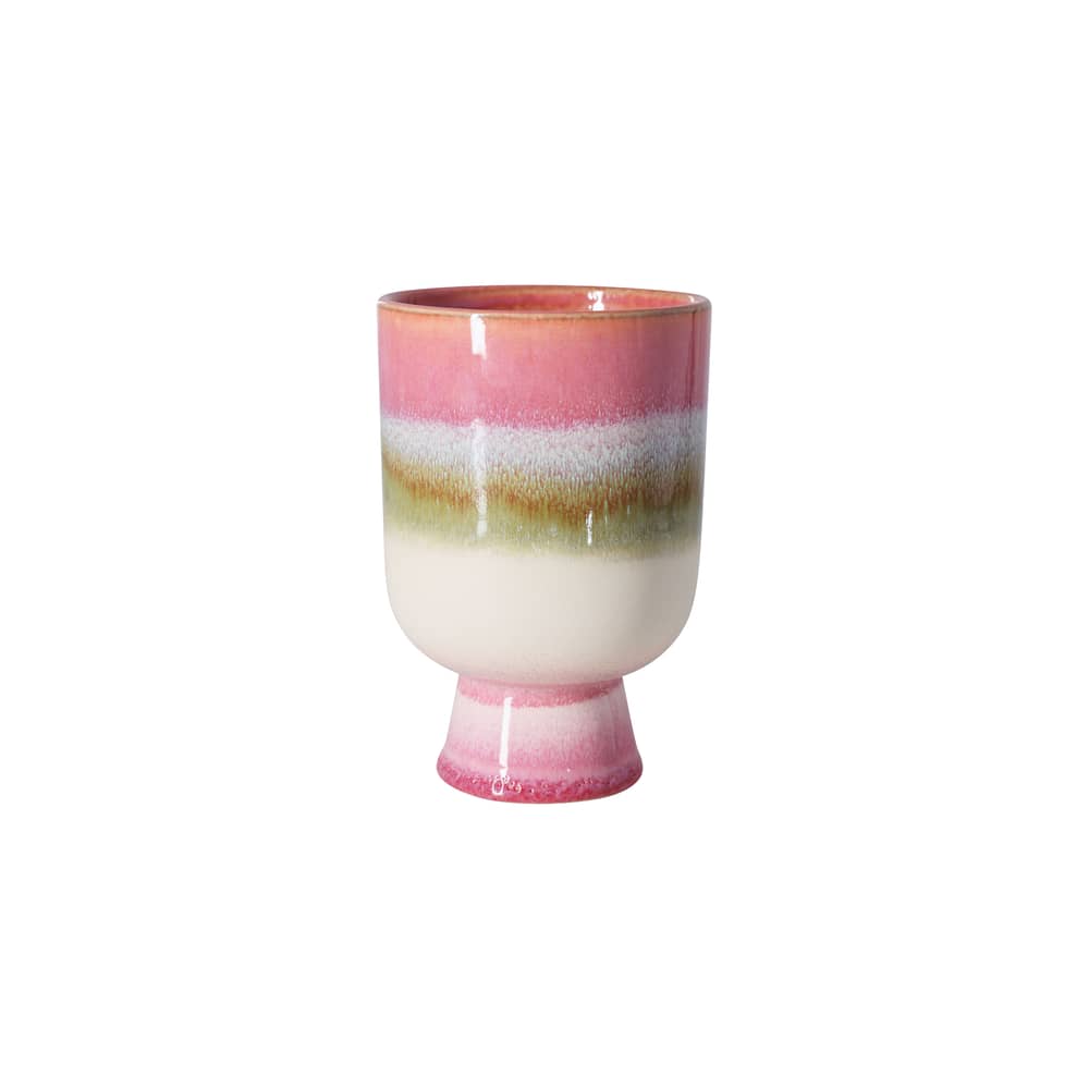 Vaso per fiori Retro ceramica rosa / Ø 13 x H 19,5 cm - HK LIVING - Rosefield - Gres smaltato