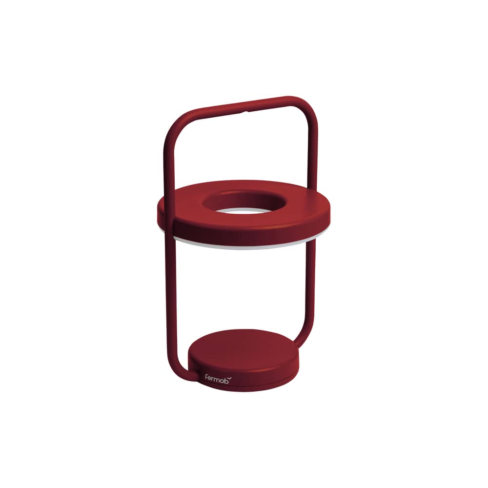 Ulli LED Wireless rechargeable outdoor lamp metal red / H 29.5 cm - Fermob - Pepper (monochrome) - ABS, Aluminium, Polycarbonate