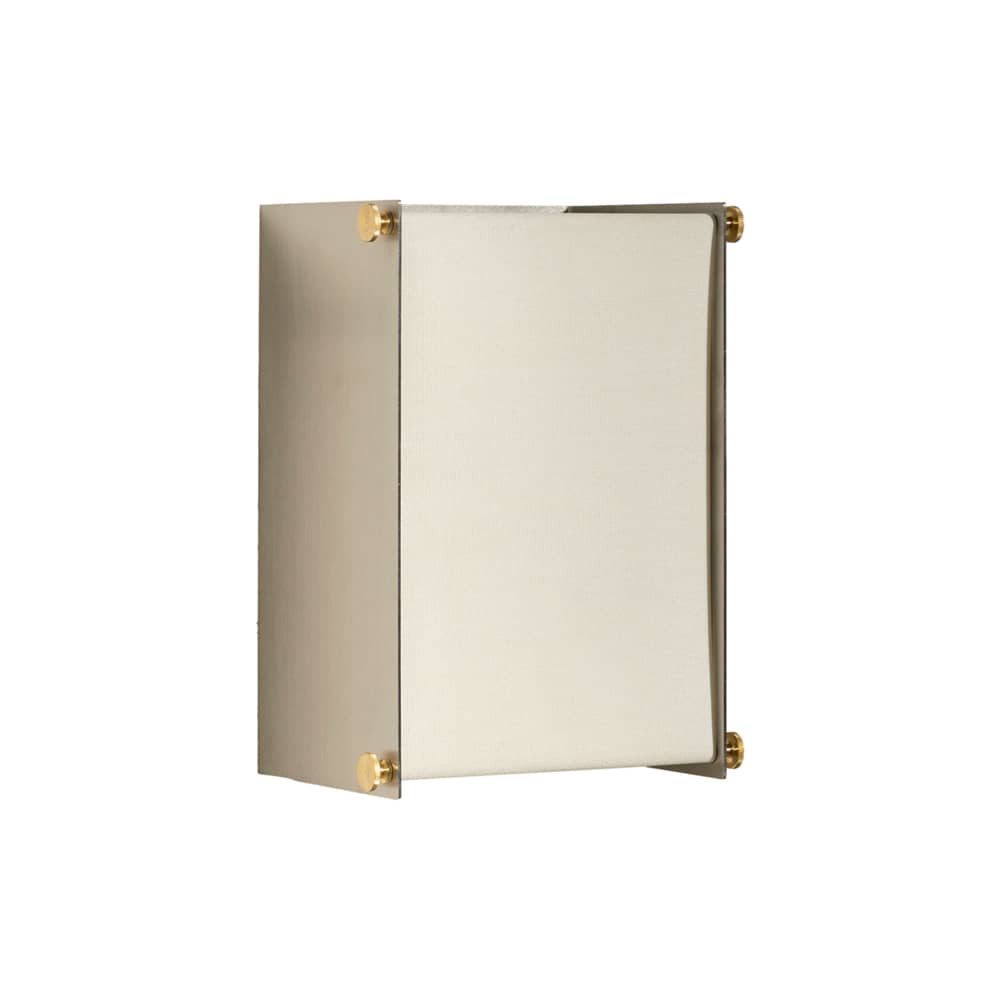 Applique Boxie Petit / H 25 cm - Métal & tissu - Maison Sarah Lavoine - Inox brossé - Acier inoxydable brossé, Laiton