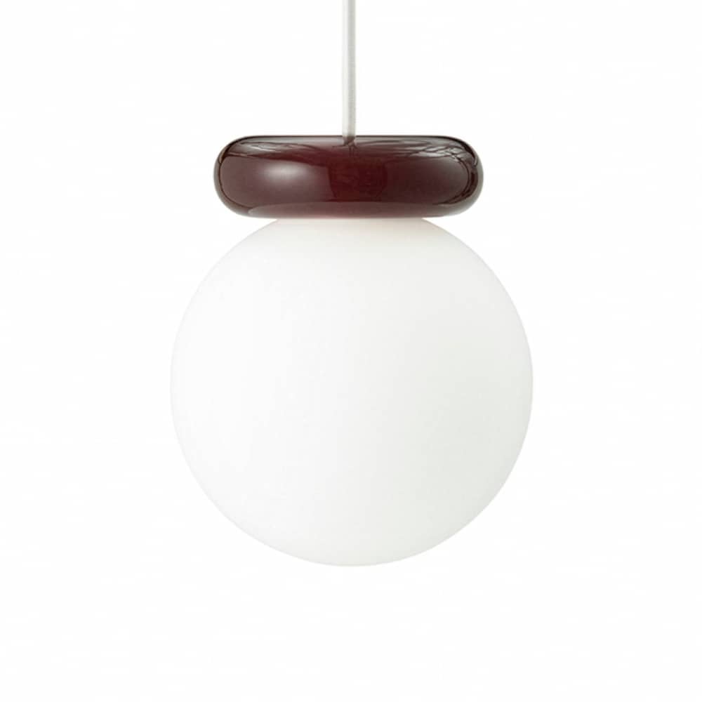 Hinx Pendant glass red / Ø 15 cm - Normann Copenhagen - Burgundy - Opal Glass, Resin