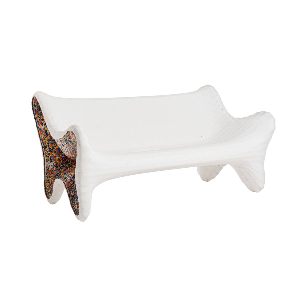 Canapé droit In-Side plastique blanc / L 181 cm - Magis - Blanc / Intérieur multicolore - Polyéthylène