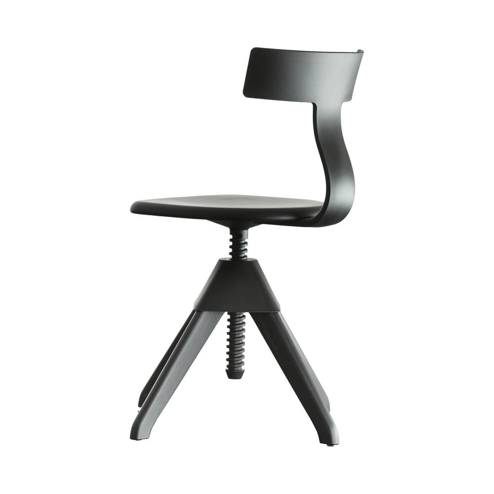 Chaise pivotante Tuffy   / Hauteur réglable - Magis - Noir / Structure noire - Hêtre verni, Polypropylène
