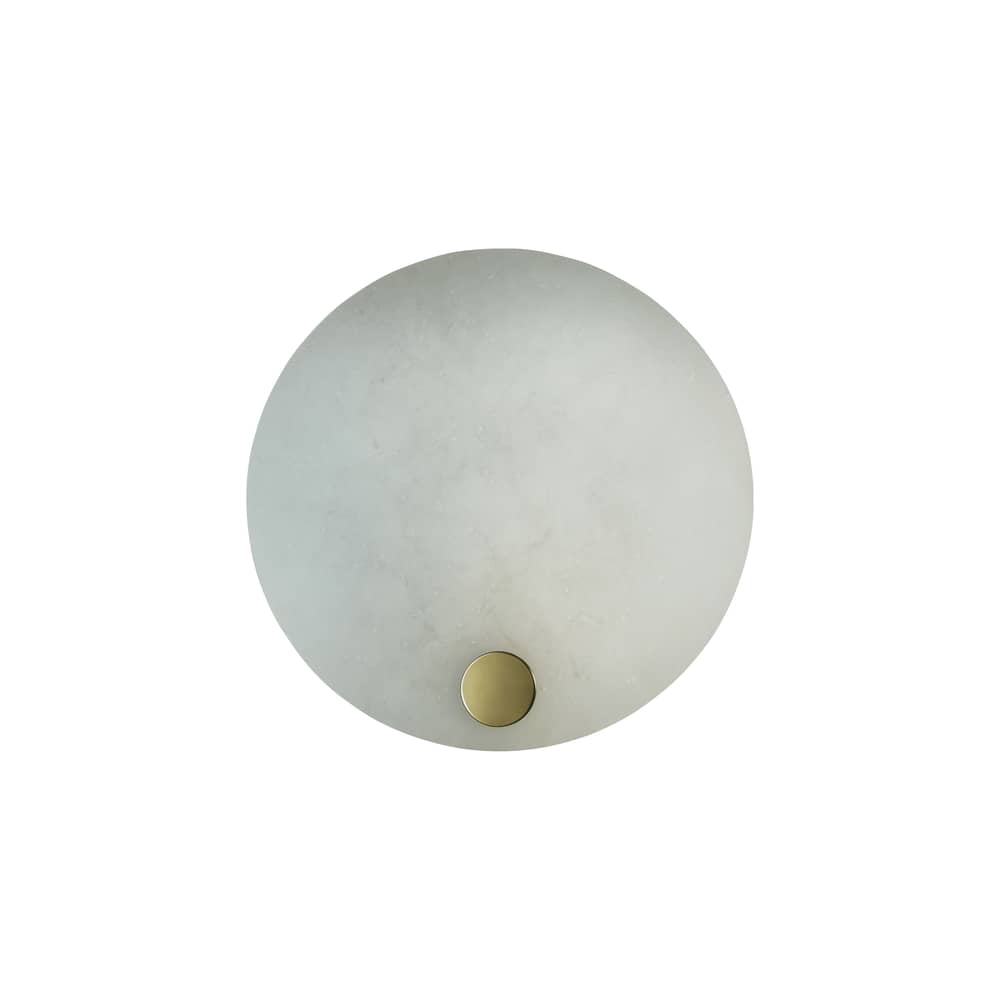 Applique Magma vetro bianco / Riciclato - Ø 30 cm - TALA - Bianco / Ottone - Ottone lucido, Vetro riciclato
