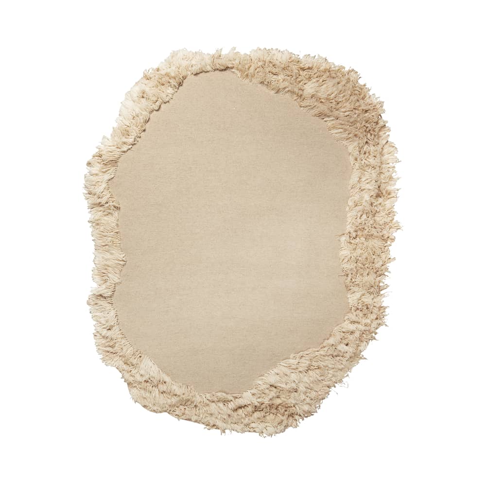 Tapis Norte Large beige / 200 x 250 cm - Tufté main - Ferm Living - Naturel - Laine